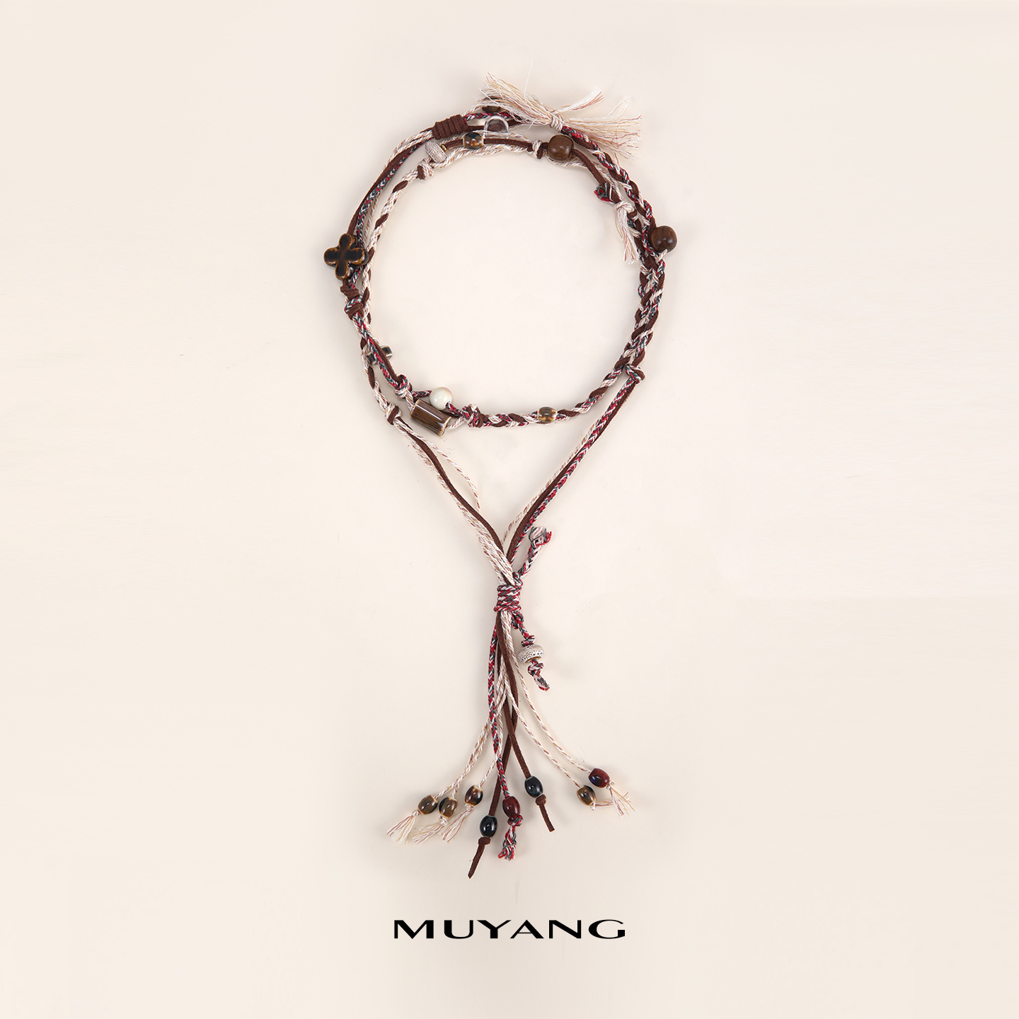 muyang/慕阳 非金属棉绳项链 手工时尚气质复古编织绳意项链