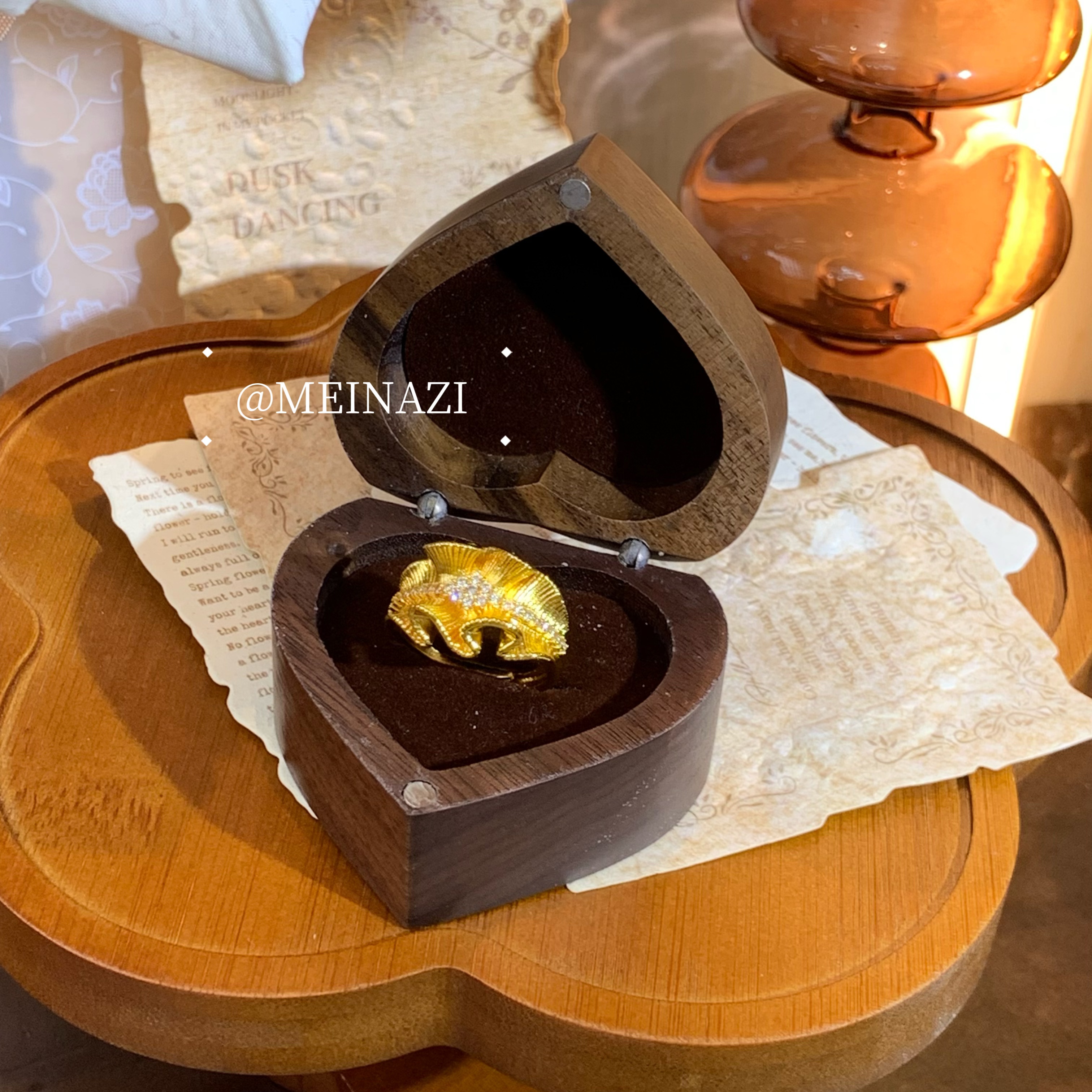 MEINAHUI/镶钻蕾丝花戒指X00187