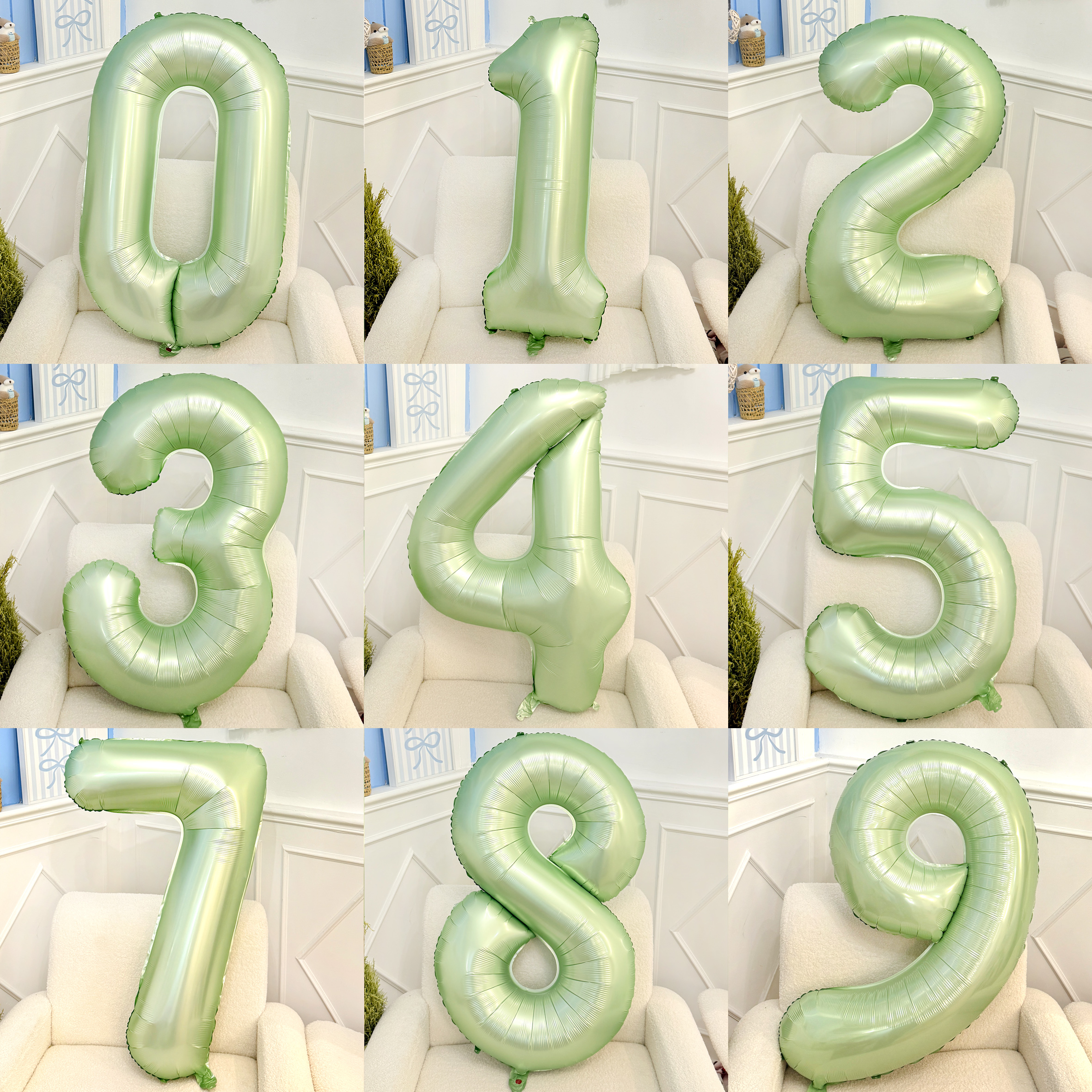 网红同款40寸2025数字气球生日派对背景墙装饰拍照氛围布置道具