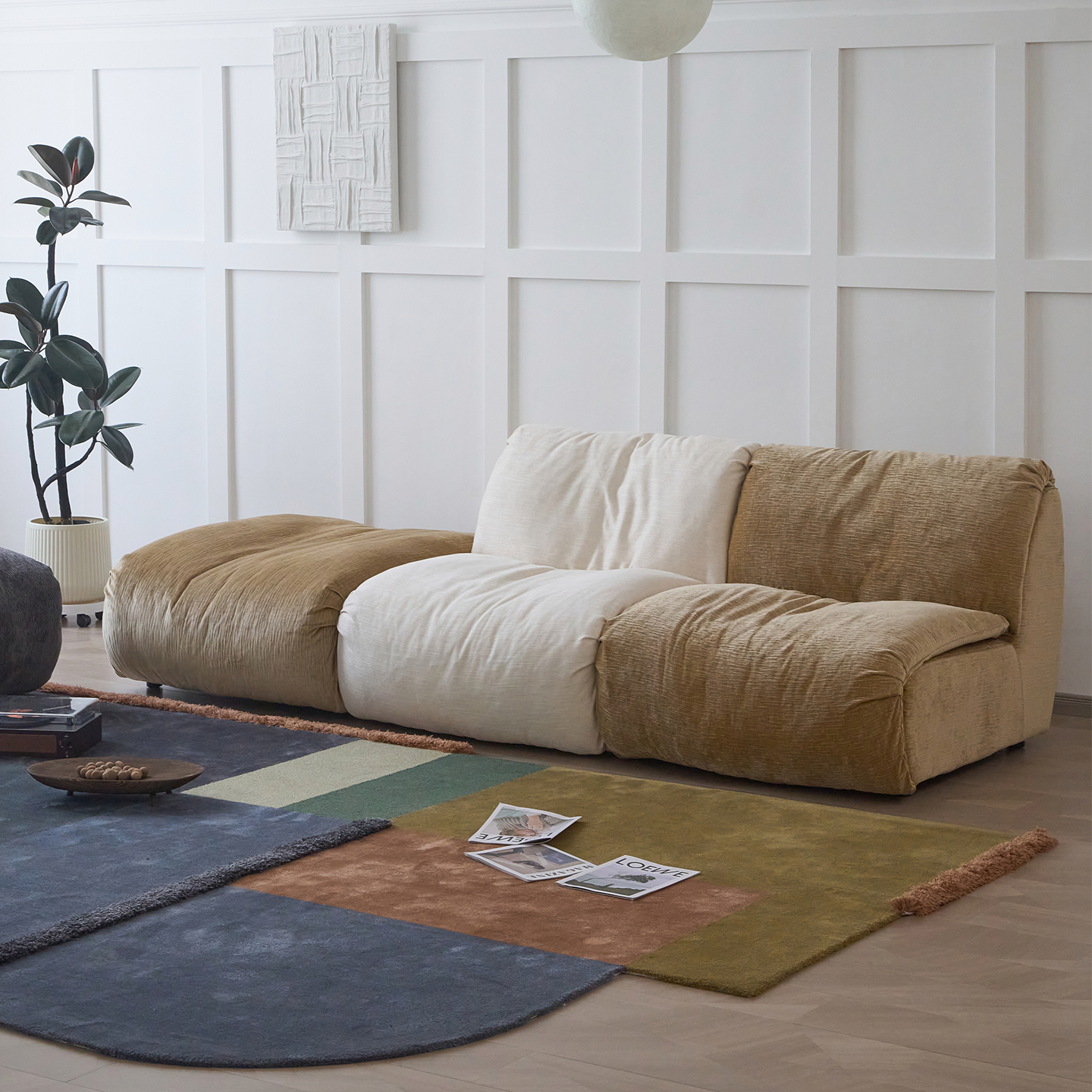 邦磊创意诺诺模块组合沙发意式极简客厅布艺可移动拆洗沙发单人