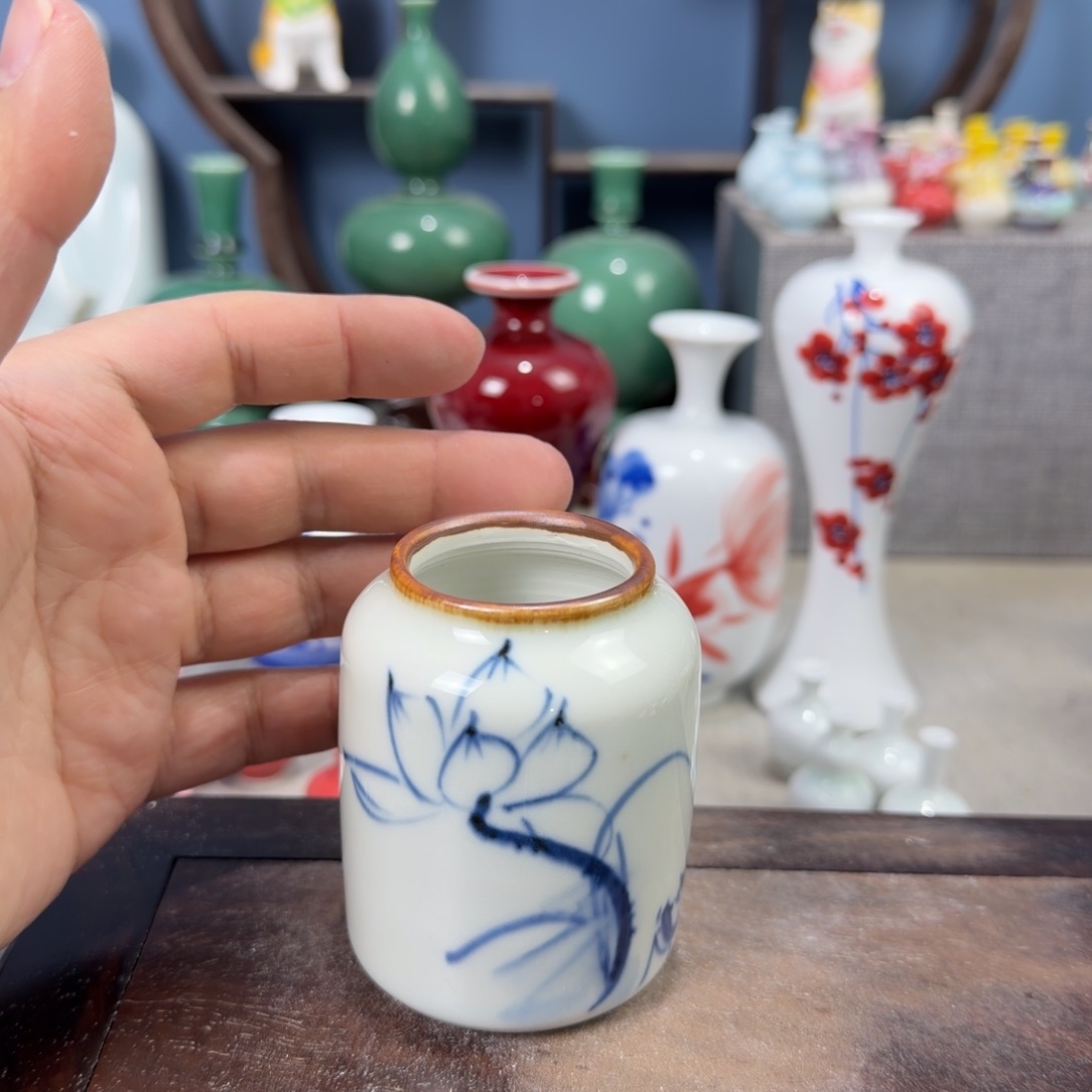 陶瓷手工小花器摆件
