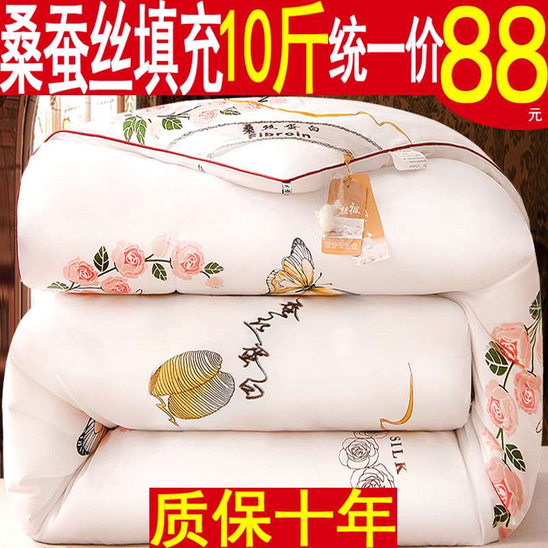 蚕丝被100%正品桑蚕丝被子冬被加厚保暖冬天丝棉教冬天加厚12四季