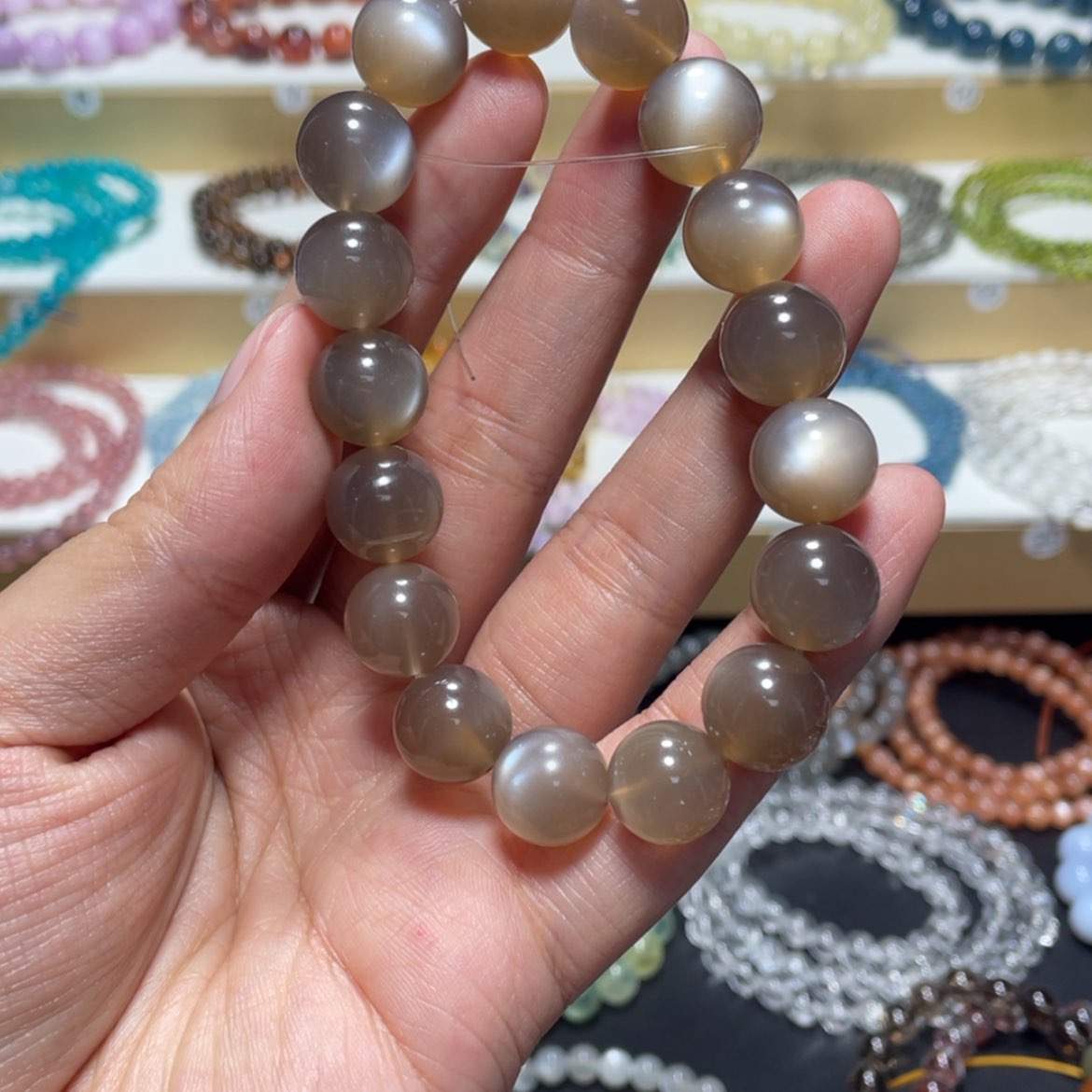 【闪购商品】水晶手链银S800镀金镶嵌不***猫