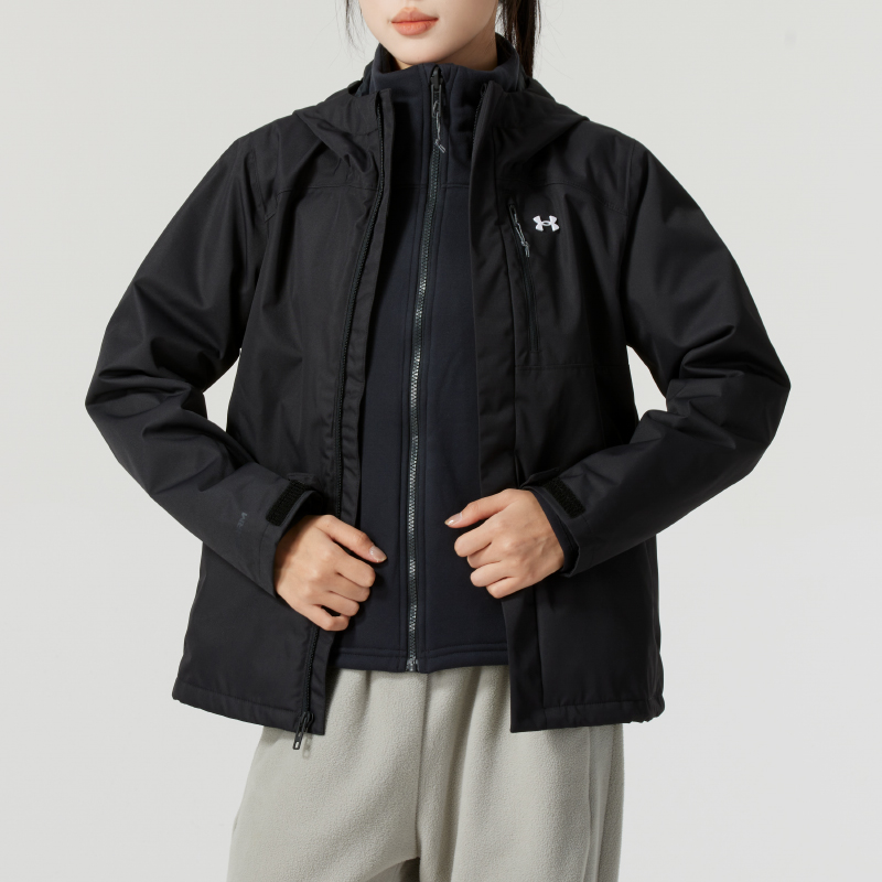 安德玛/UA女款三合一夹克冬季新款健身训练外套跑步运动服1371593