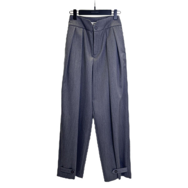 ELVIS.CHEUNG24冬季新品精纺萝卜型阔腿裤