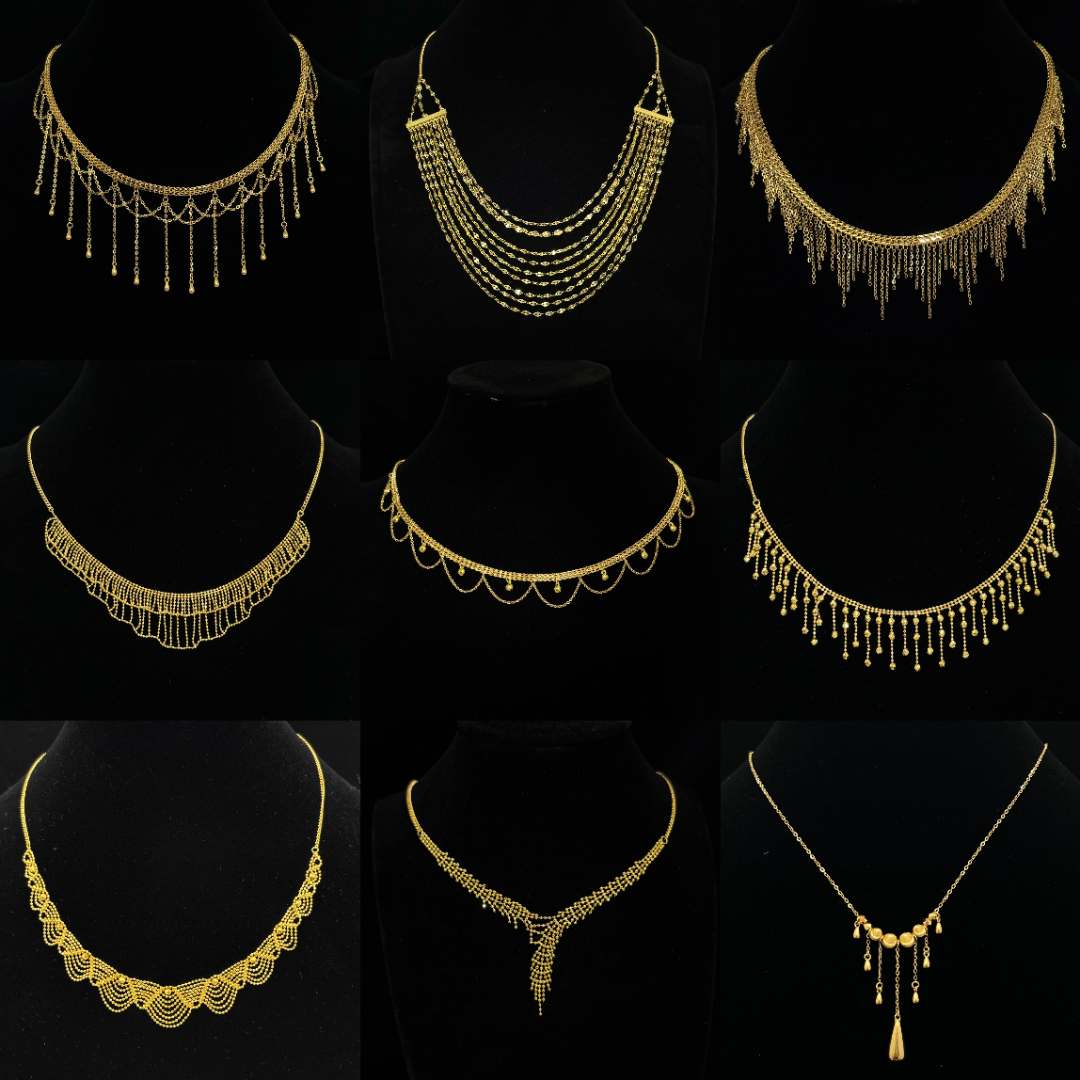 5G足金999黄金百搭流苏项链