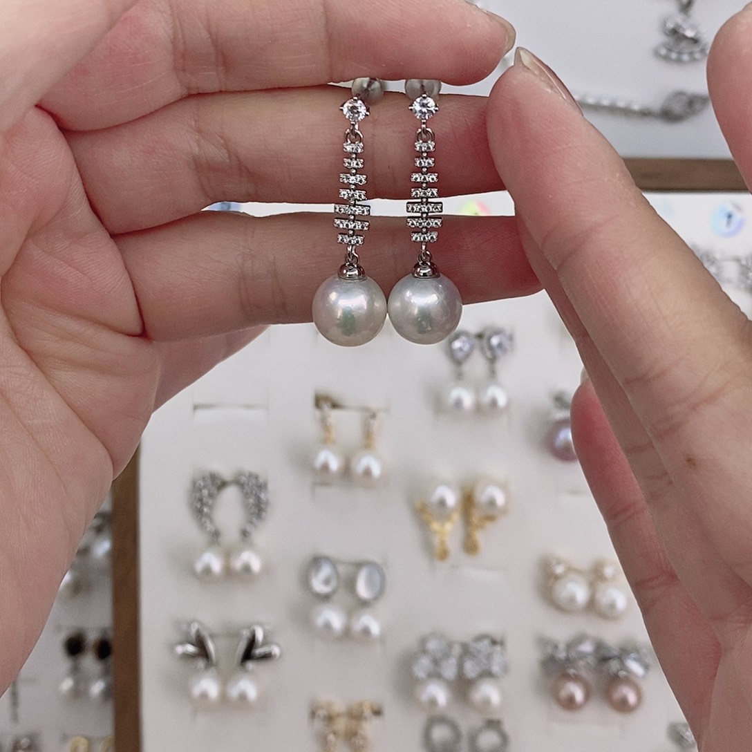 合金耳饰淡水珍珠