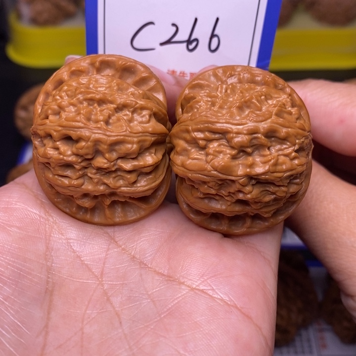文玩核桃把件41球白c266