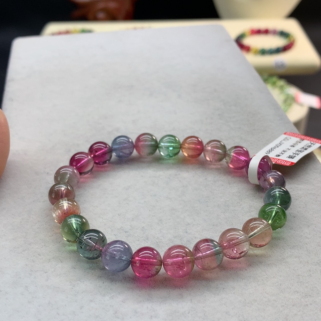 【闪购商品】未镶嵌手链碧玺西瓜单圈8.2