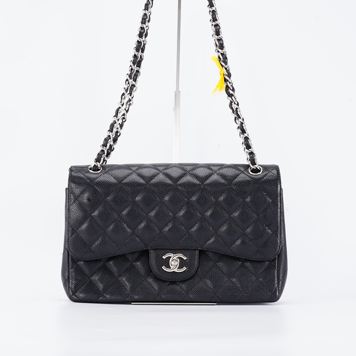 95新 Chanel/香奈儿 【总仓一口价】cf jumbo荔枝纹双盖/BG22017008