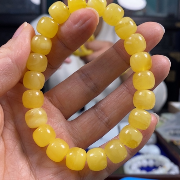 無***蜜蜡未镶嵌手链蜜蜡手串