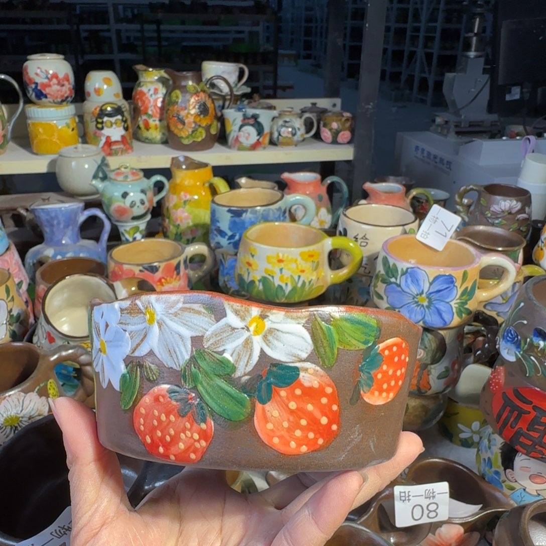 紫砂景德镇手工陶瓷釉下彩微瑕111