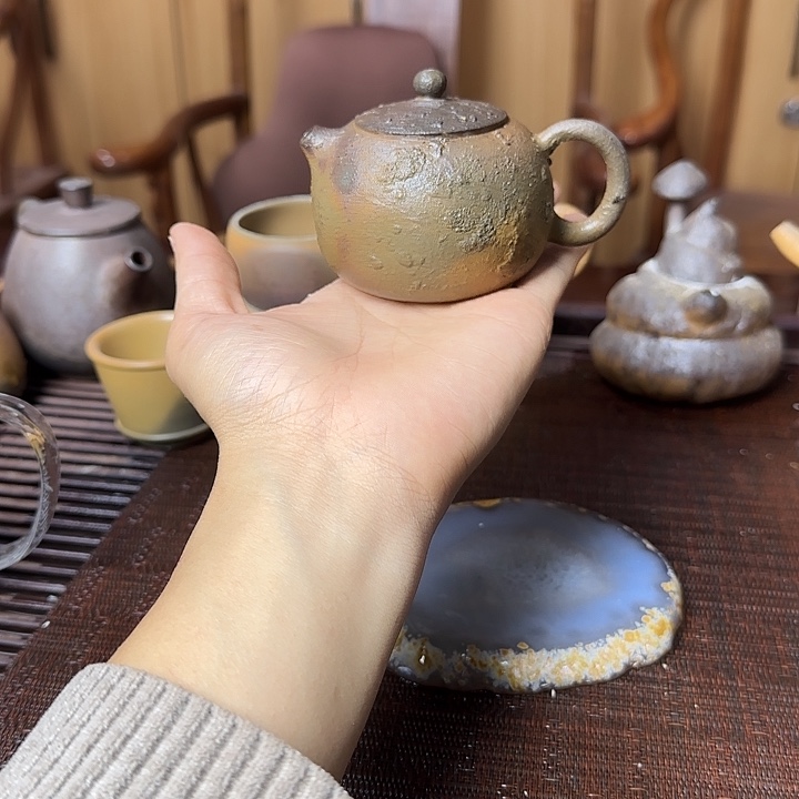 紫砂茶壶坭兴陶柴烧