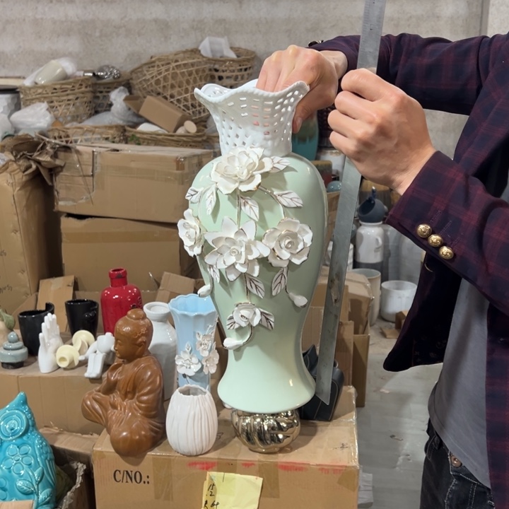 摆件高度40厘米口径9厘米微瑕捡漏