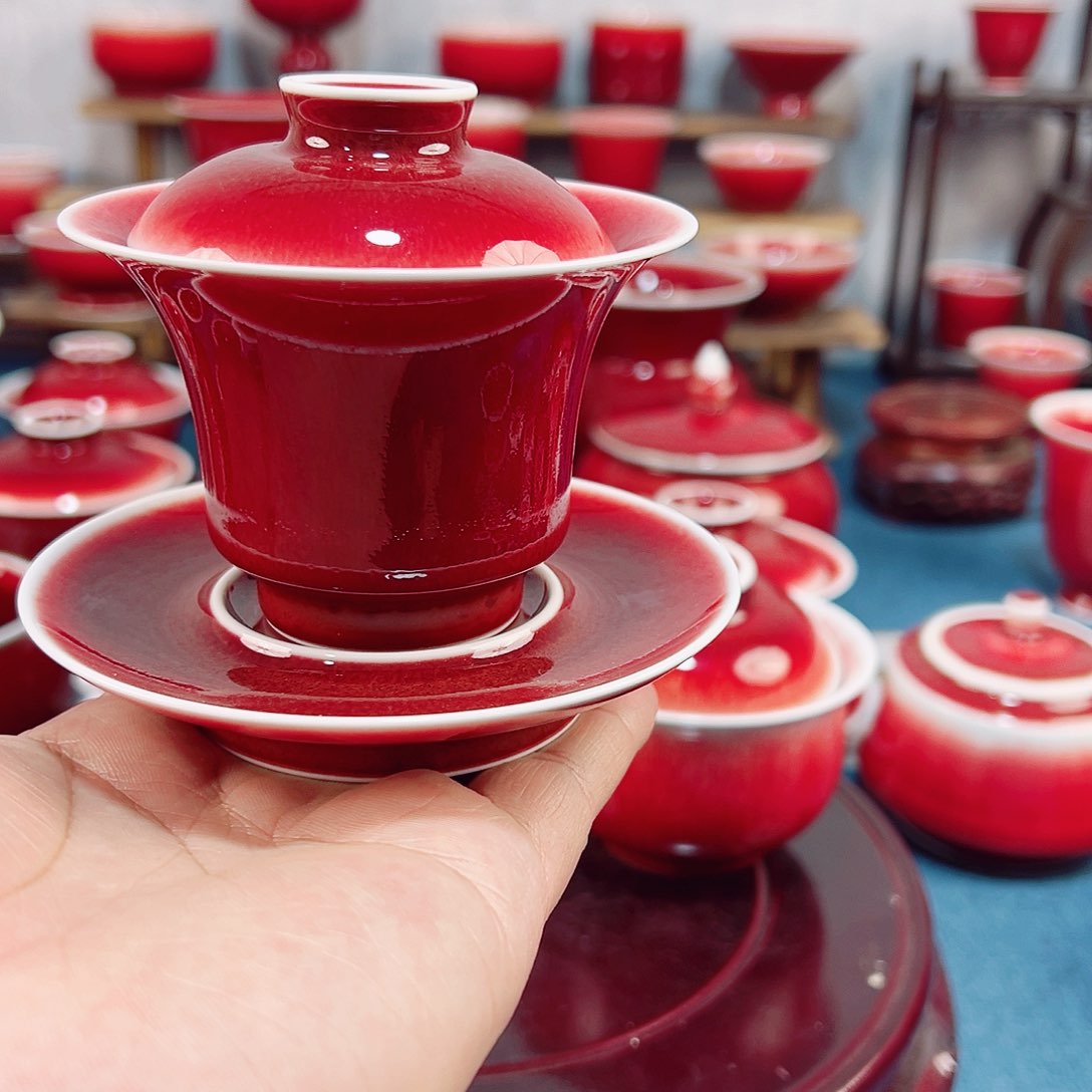 景德镇陶瓷原矿郎红茶具