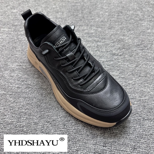 【头层牛皮】广州新款男士休闲运动舒适户外真皮百搭透气防滑皮鞋