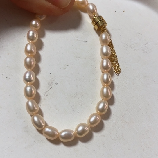 淡水珍珠手绳银S925镶嵌