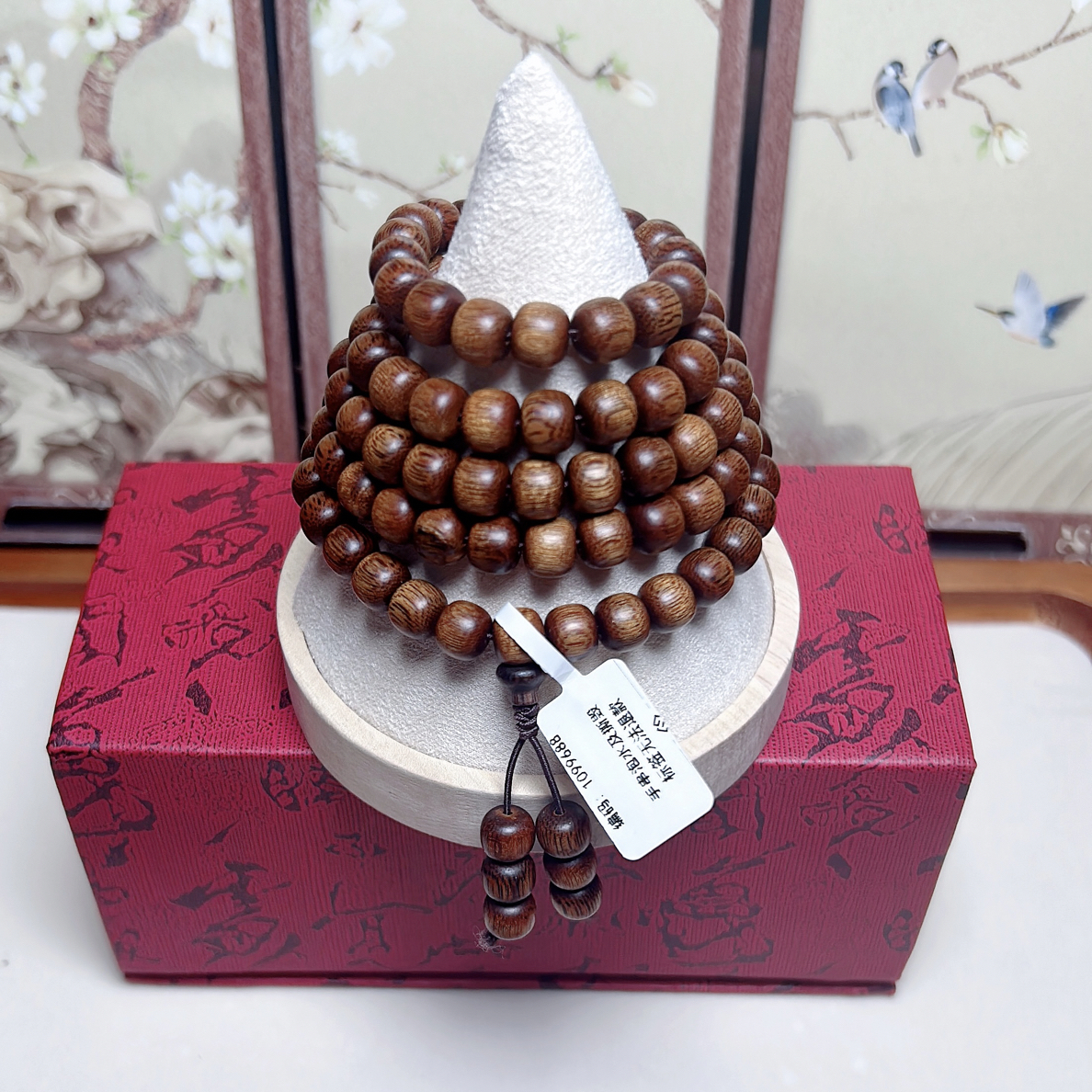 沉香越南富森红土 桶珠0.8×108规格