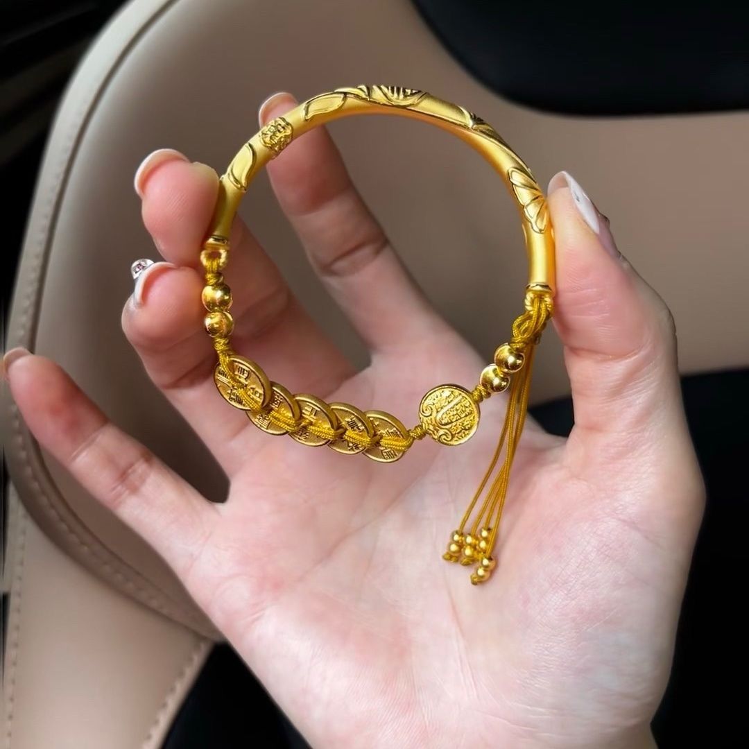 手链 五帝钱半镯手链 轻奢2025新款