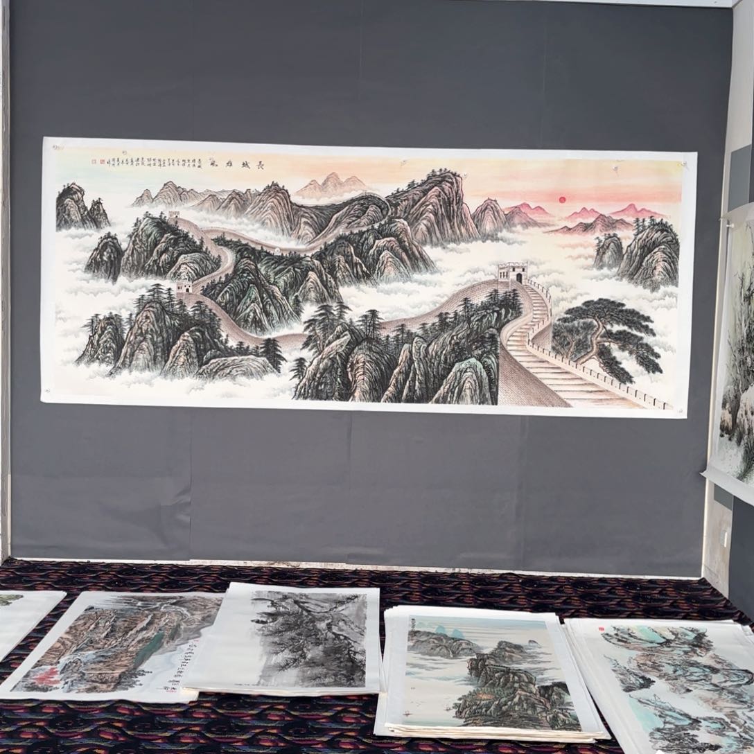 国画丈二山水作品