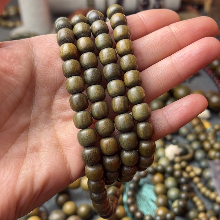 修***克木绿檀老型108手串00000000