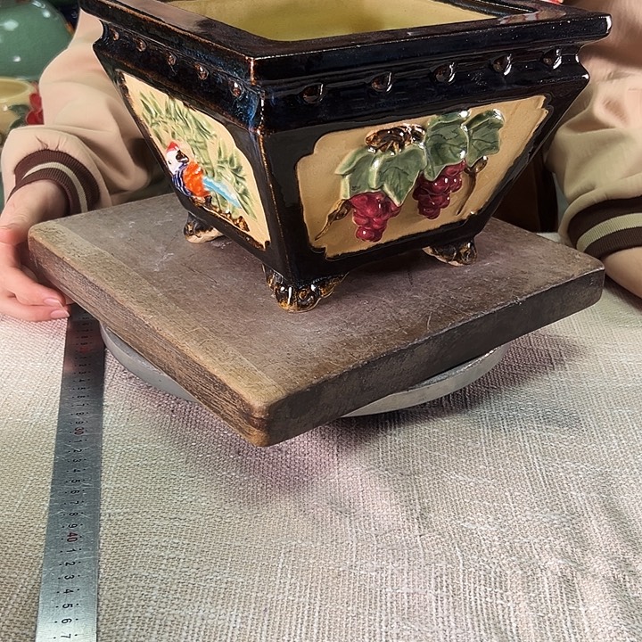 泳坤堂石湾花盆陶瓷