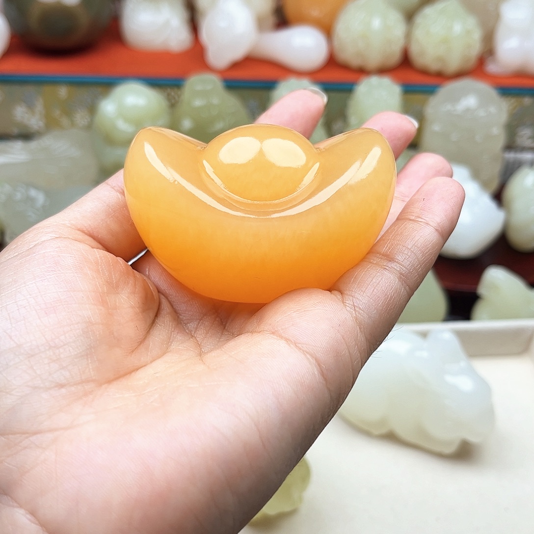 大***维石材元宝手把摆件