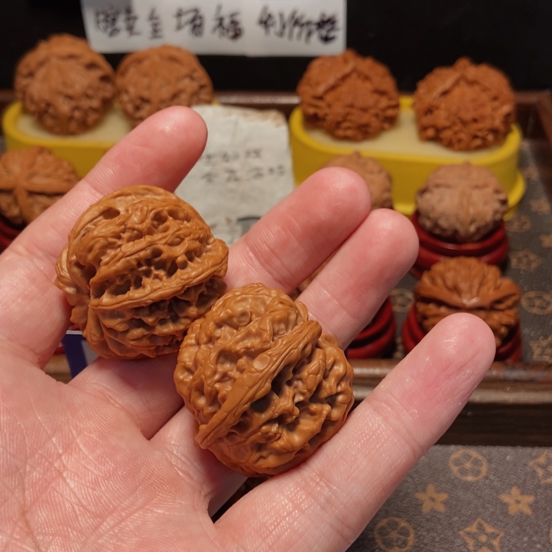 吊坠文玩核桃虾**滑花王6665