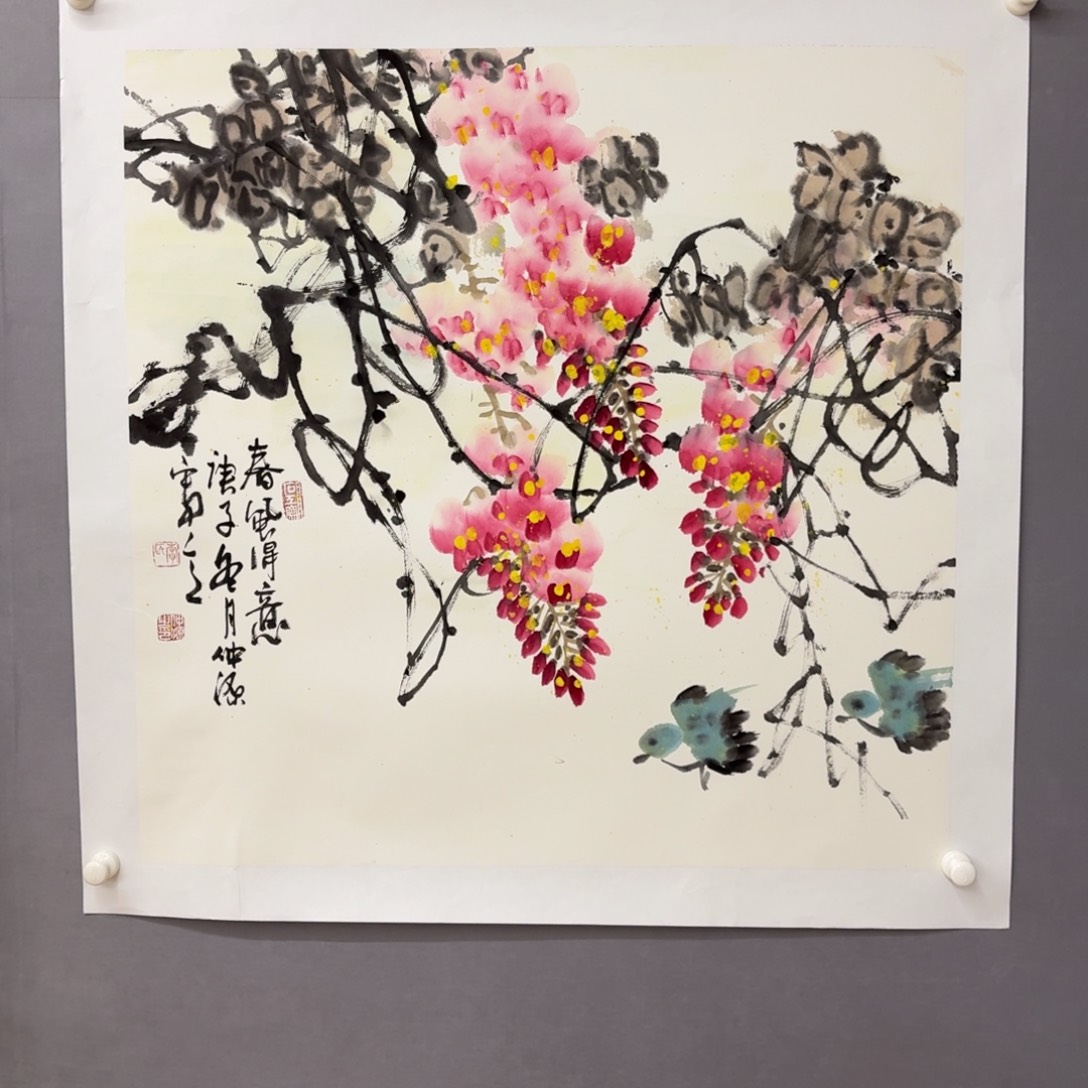 国画艺术家真人手绘