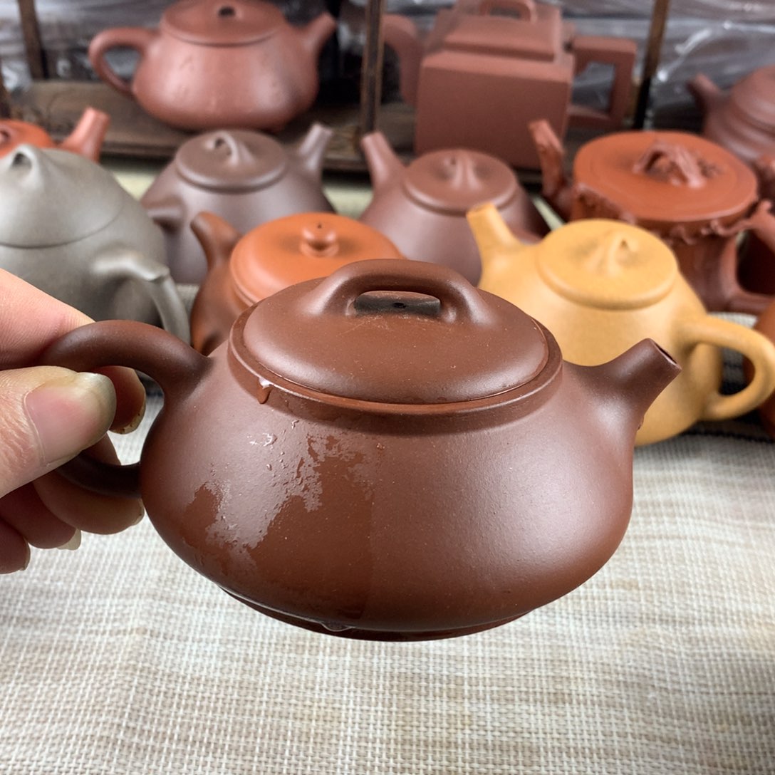 紫砂茶壶黄龙山紫泥