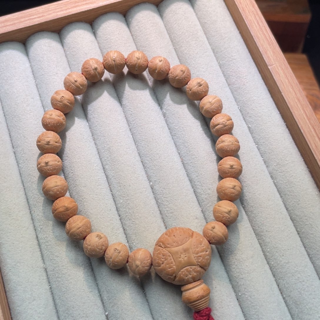 凤眼菩提手串01S3超润系列铁籽实心油黄皮矮圆9.6-9.9