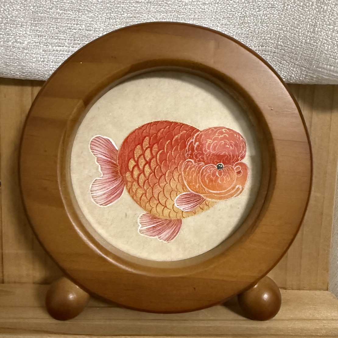 12×12cm，年年有余，可摆