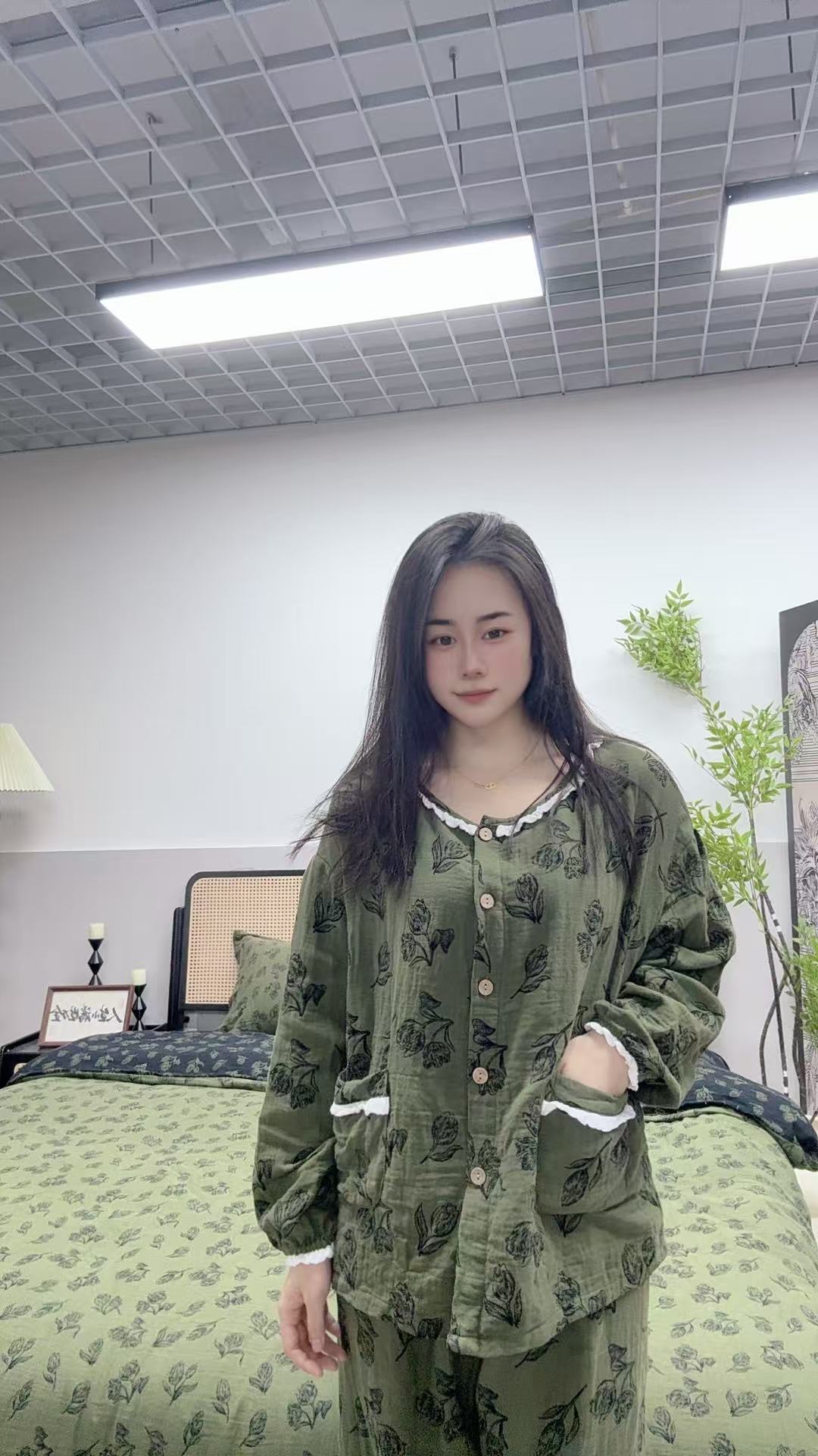 【集合】A类全棉色织双层纱 家居服 女款 睡衣女套装纯棉郁金香套装