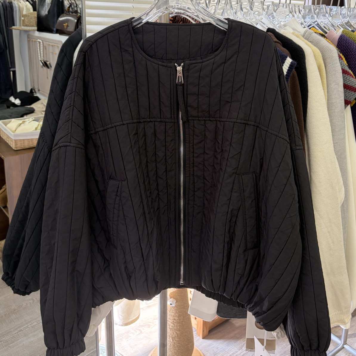 2025秋冬新款蝙蝠袖夹棉外套