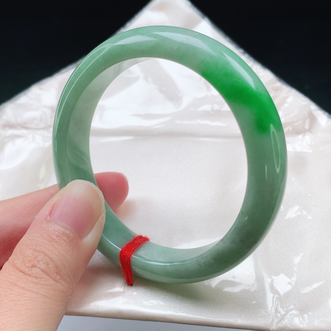 未镶嵌手镯翡翠52+圈5414