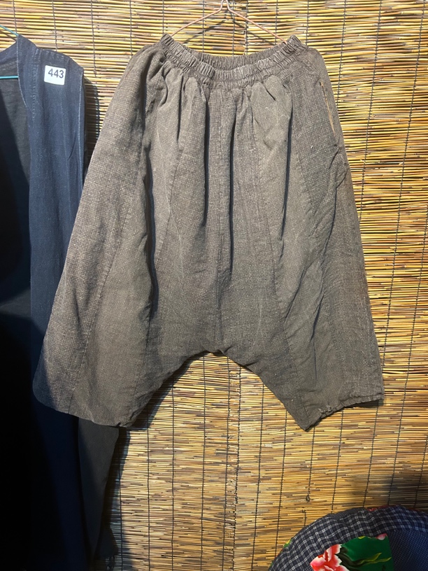 老家织布老布植物染12片拼接大档裤