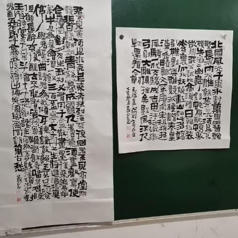 书法将进酒。沁园春雪斗方。。。