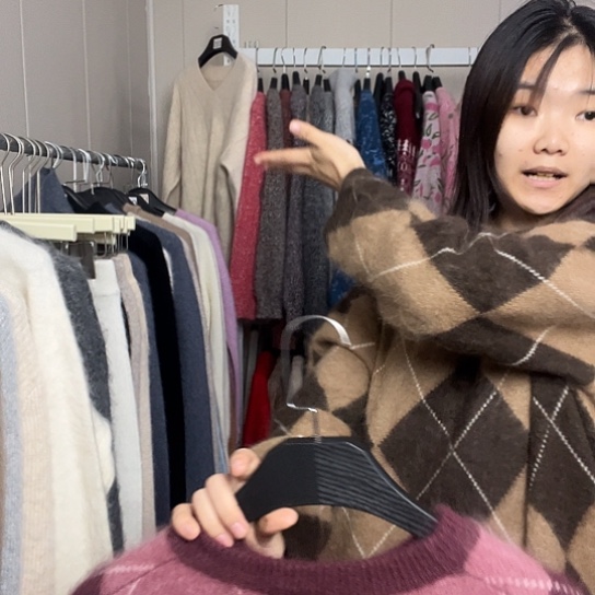 格子红色格子上衣套头