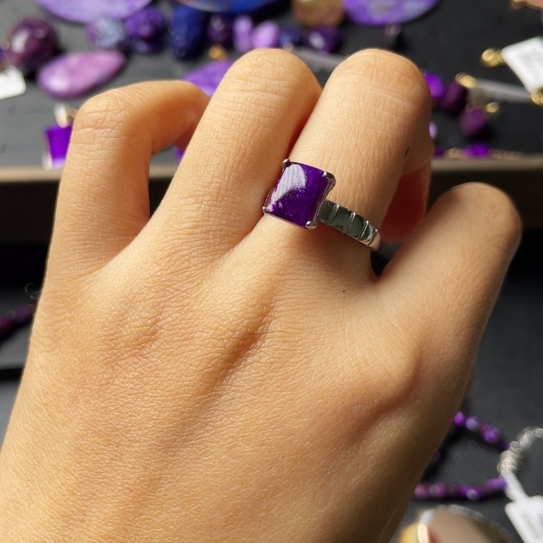 苏纪石（舒俱来）戒指银S925镶嵌