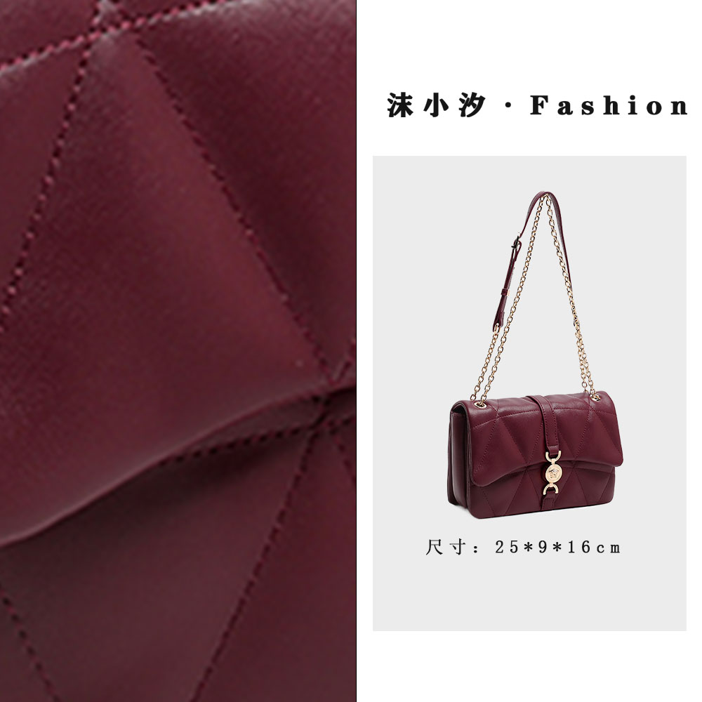 【工厂直发】QYX-98056-酒红色轻奢女包