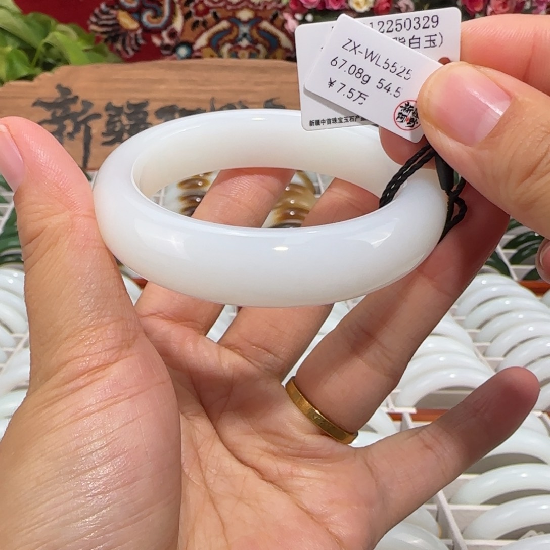 和田玉未镶嵌手镯天然高端 新疆羊脂和田玉手镯 珍藏版