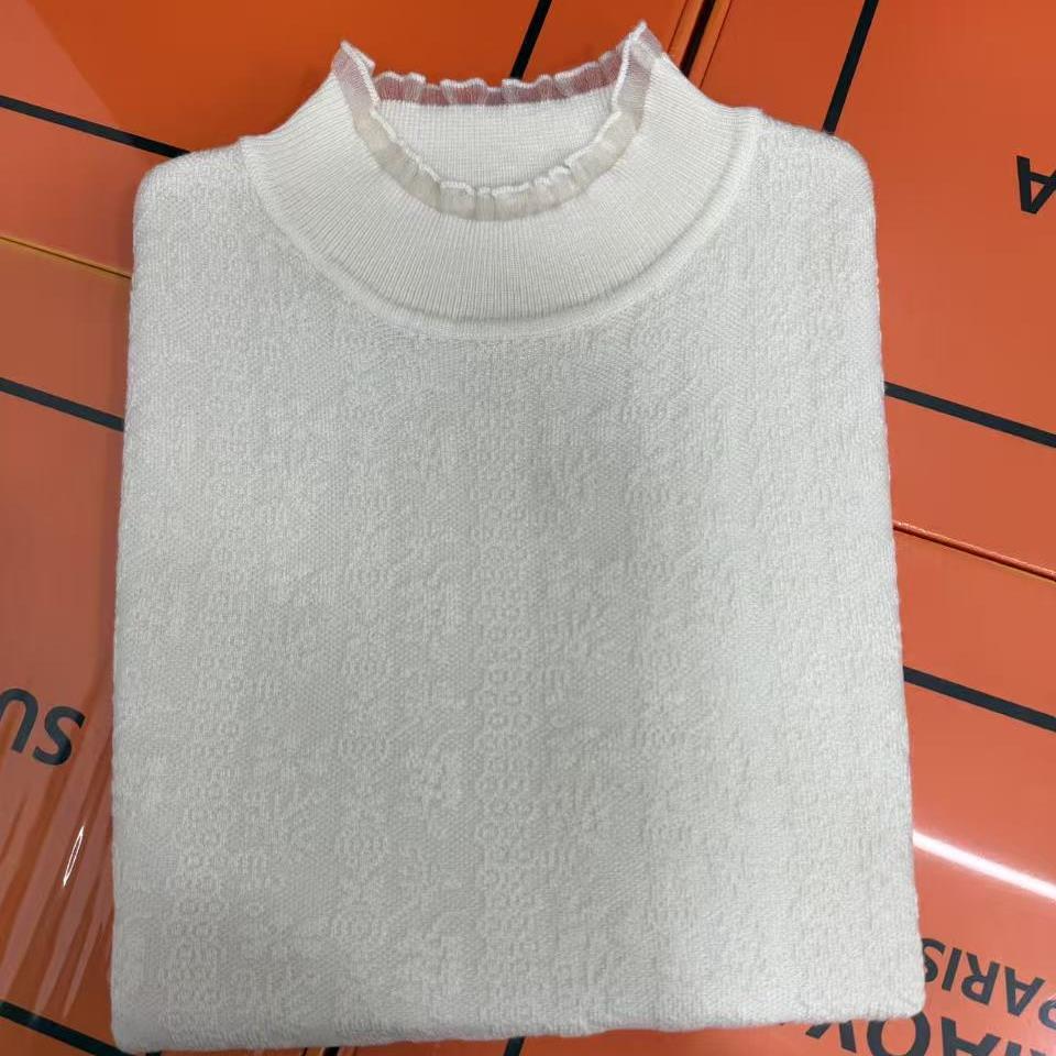 【重工~珍珠蝴蝶】新款时尚百搭显瘦羊毛针织衫打底衫