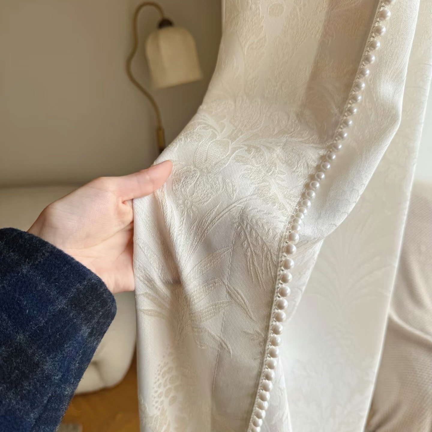 梦鸢尾花纱 透光不透人 法式复古窗纱