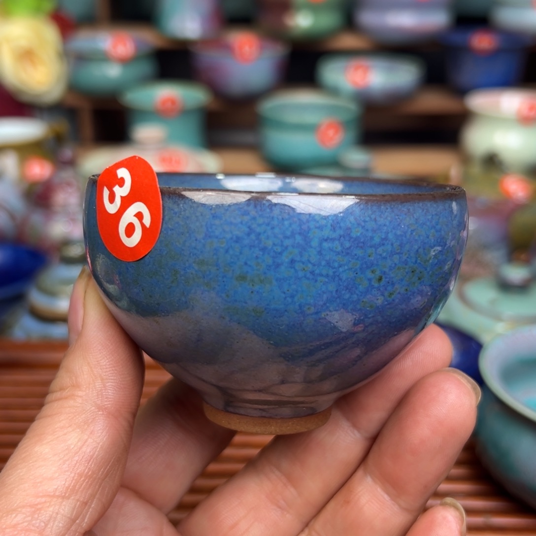 手工制作钧窑茶器