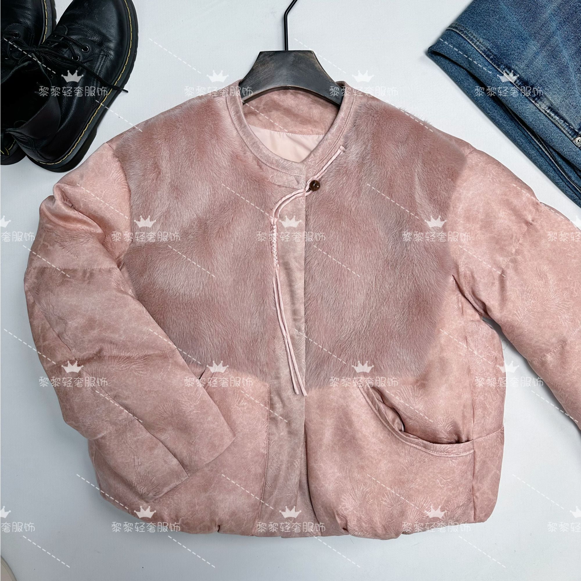 2025冬季新款女士轻奢水貂鹅绒服女装时尚保暖外套