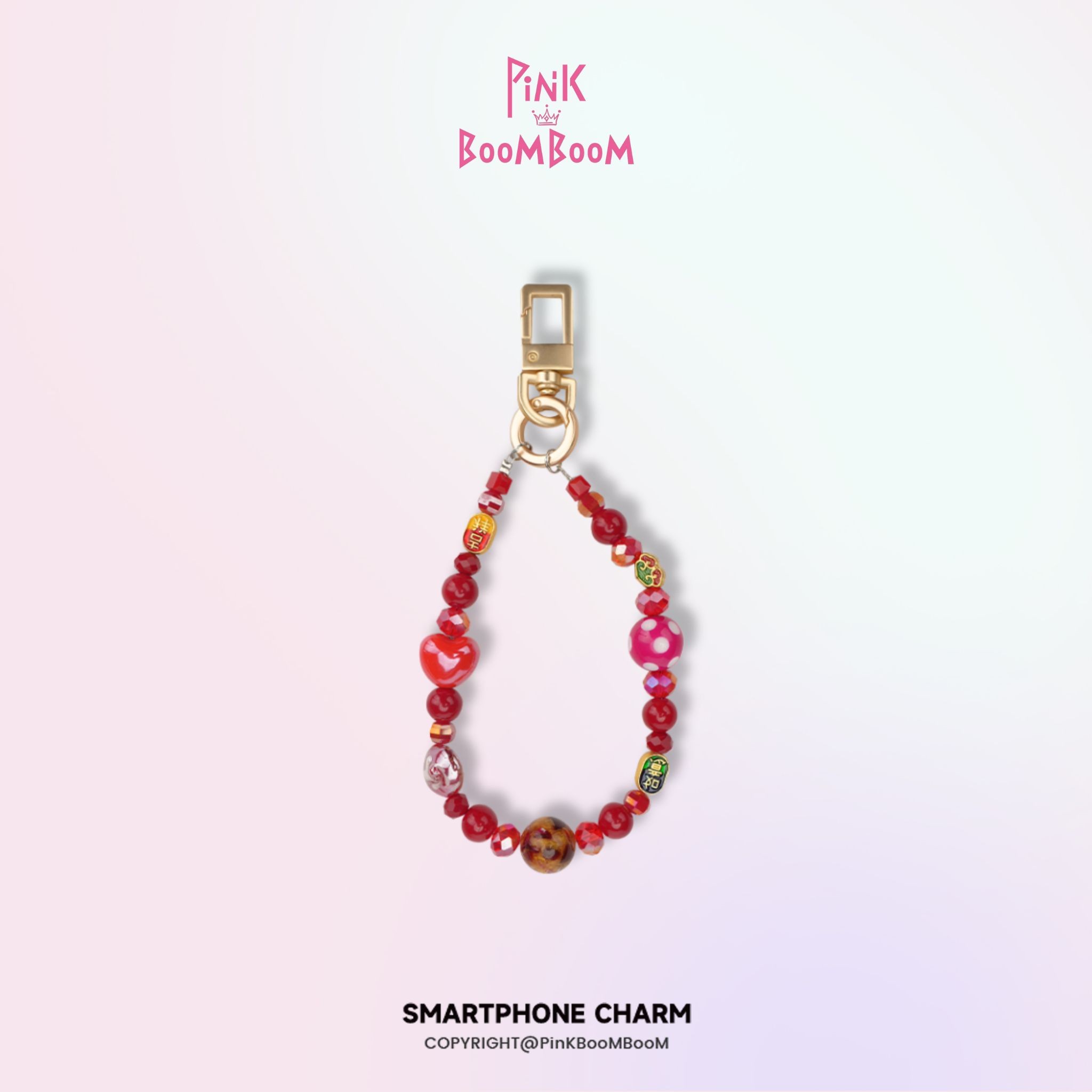 PinKBooM吉祥如意手机链女款网红短款时尚创意中国风防丢挂绳复古