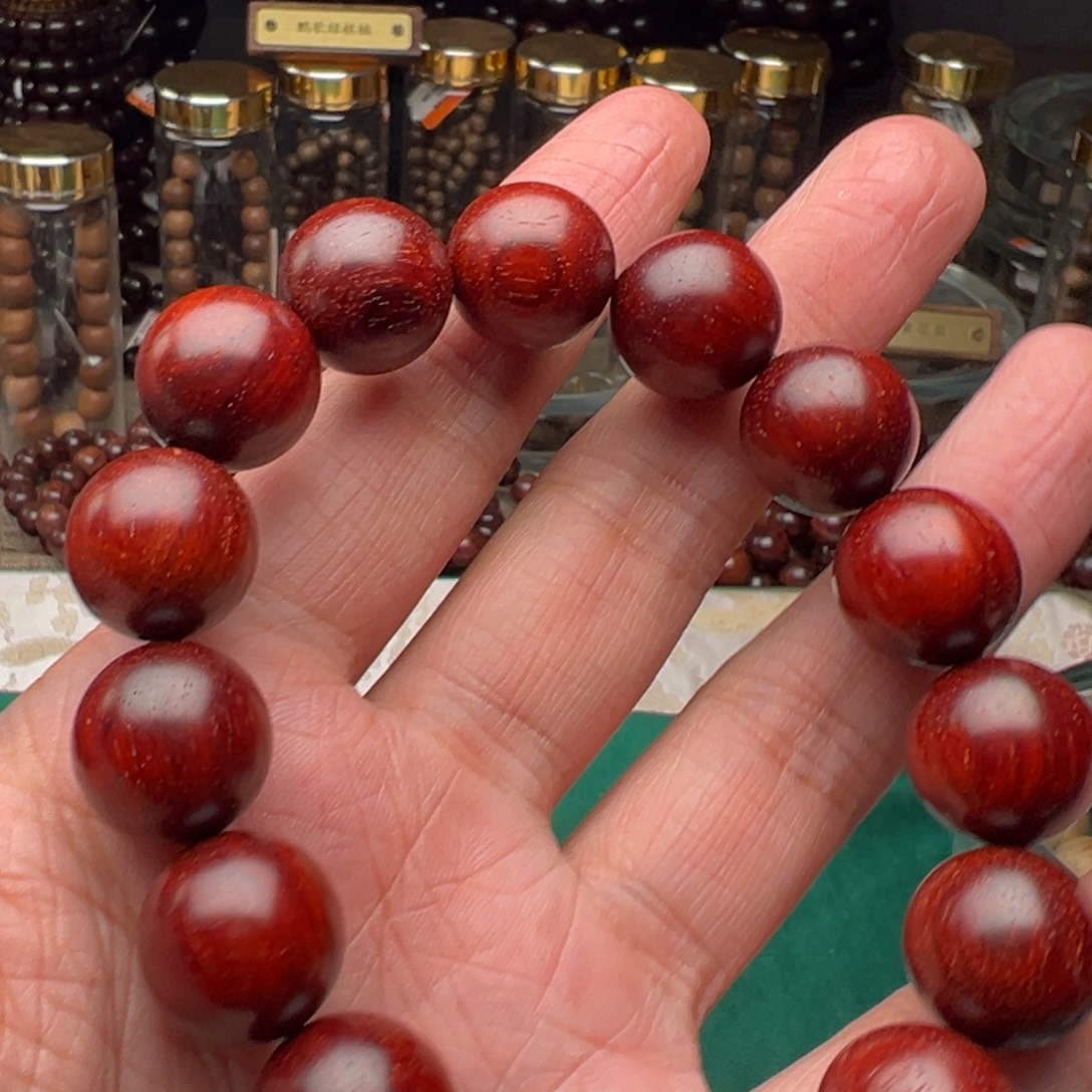 檀香紫檀（小叶紫檀）手串/手链1.5原汁原味红底泥料特价款