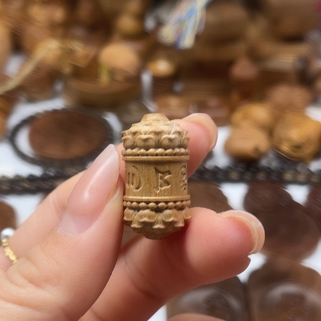 檀香木无事牌莲花珠老山檀香