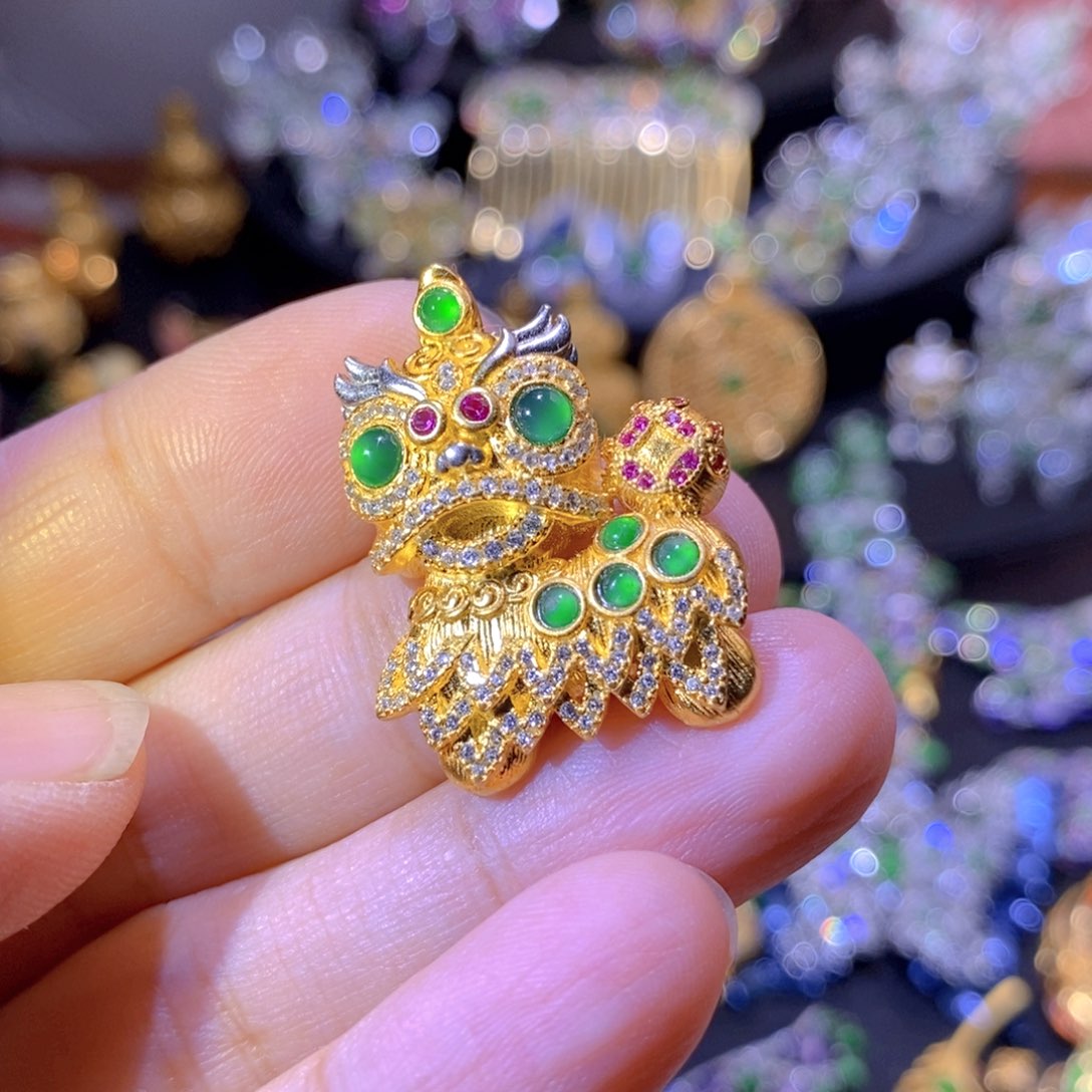 吊坠(不含链)银S925镶嵌翡翠