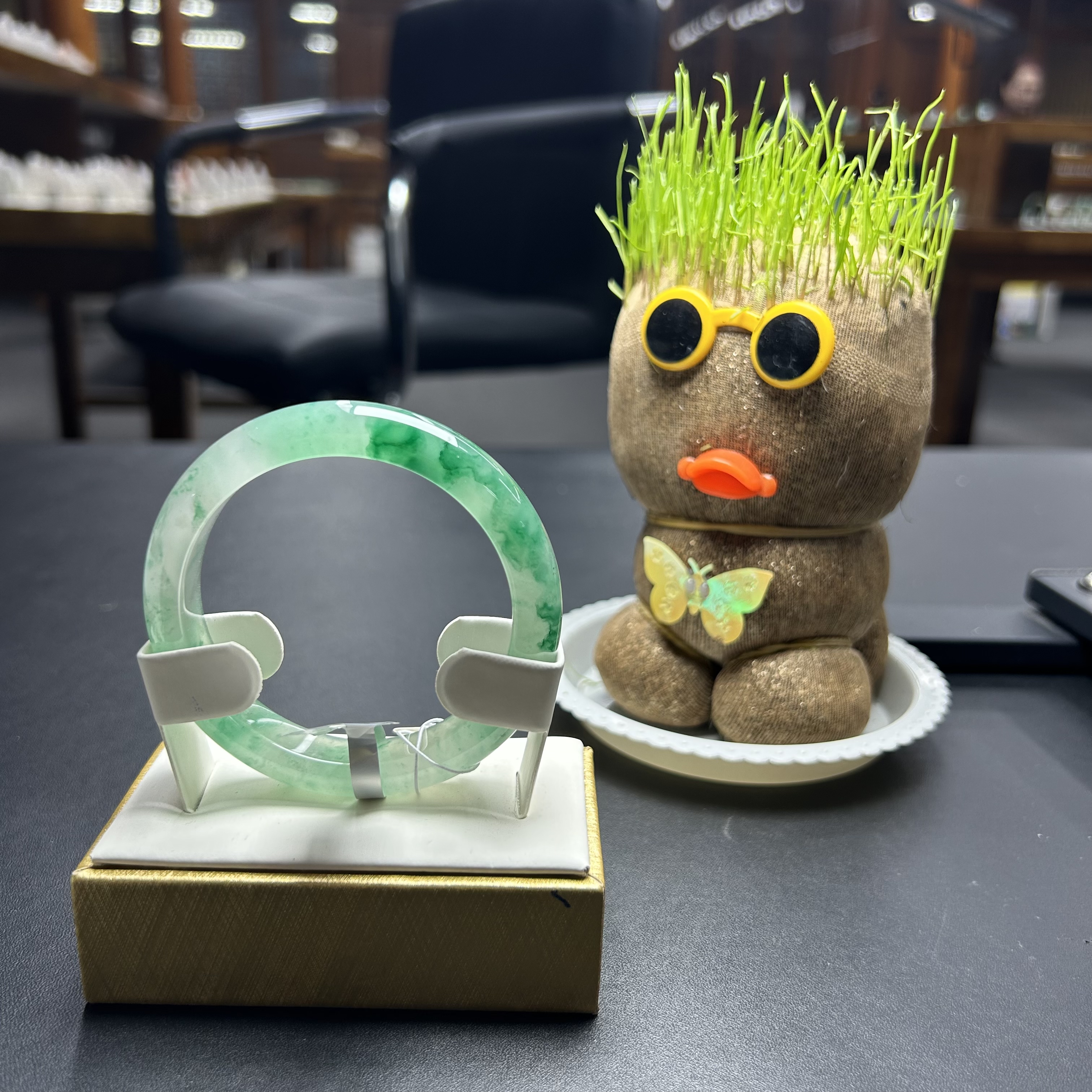 C10天然石英质玉非洲翠 手镯展示链接 多样性择优发货 拍一发一